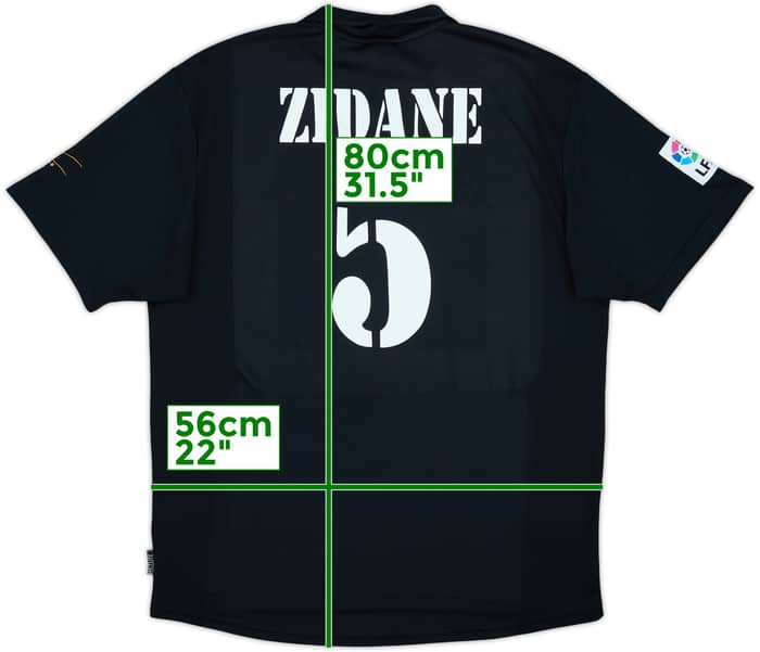 2001 Real Madrid Away Shirt Zidane #5 - 9/10 - (L)