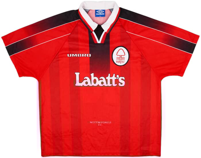 1996-97 Nottingham Forest Home Shirt Haaland #18 - 8/10 - (XXL)
