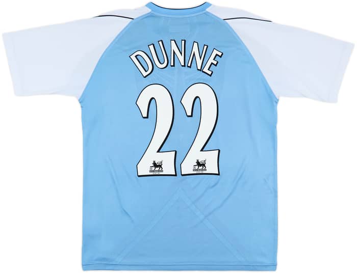 2006-07 Manchester City Home Shirt Dunne #22 - 8/10 - (L)