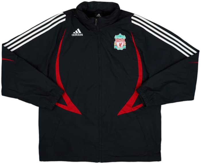 2007-08 Liverpool adidas Hooded Rain Jacket - 8/10 - (L)