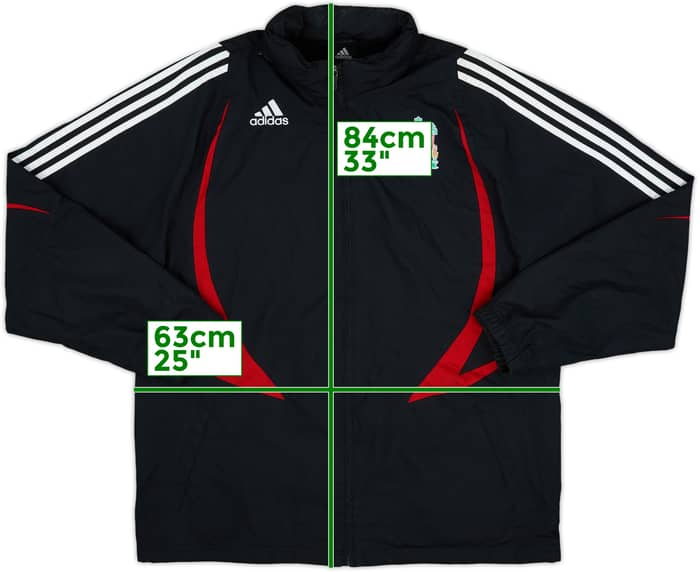 2007-08 Liverpool adidas Hooded Rain Jacket - 8/10 - (L)