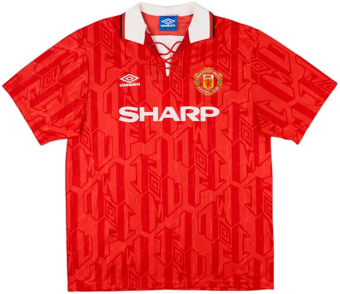 1992-94 Manchester United Home Shirt Sharpe #5 - 5/10 - (XL)