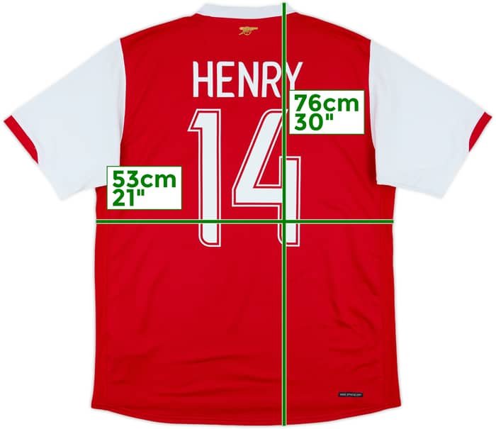 2006-08 Arsenal Home Shirt Henry #14 - 6/10 - (M)