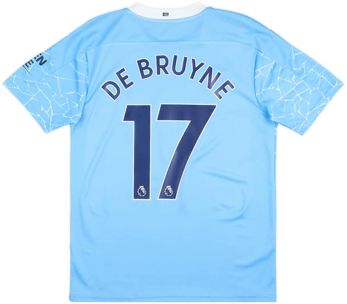 2020-21 Manchester City Home Shirt De Bruyne #17 - 10/10 - (M)