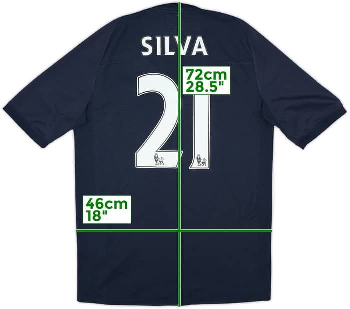 2010-12 Manchester City Away Shirt Silva #21 - 7/10 - (M)