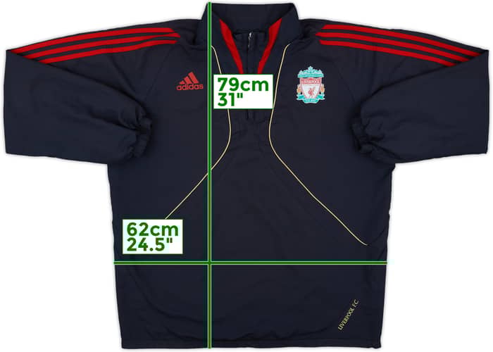 2009-10 Liverpool adidas 1/4 Zip Training Top - 6/10 - (L/XL)