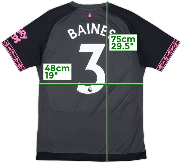 2018-19 Everton Away Shirt Baines #3 - 10/10 - (M)