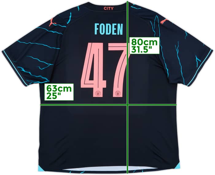 2023-24 Manchester City Third Shirt Foden #47 - 9/10 - (XXL)