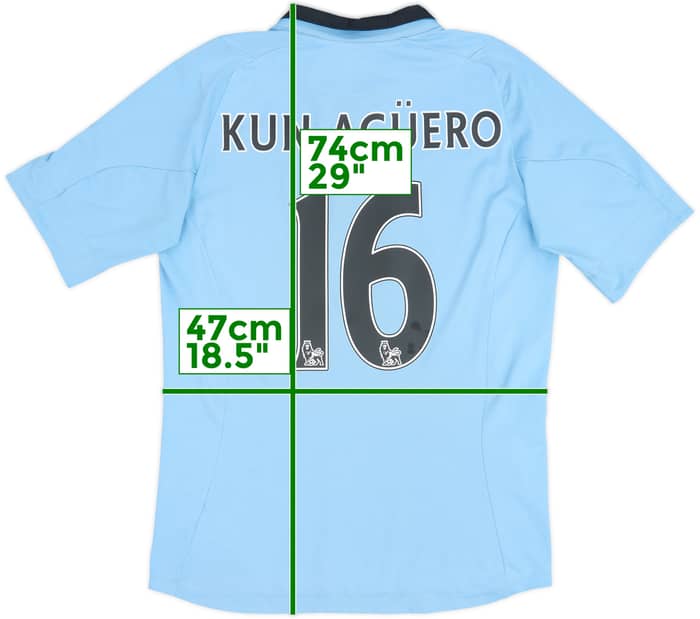 2012-13 Manchester City Camiseta Local Kun Aguero #16 - 7/10 - (M)