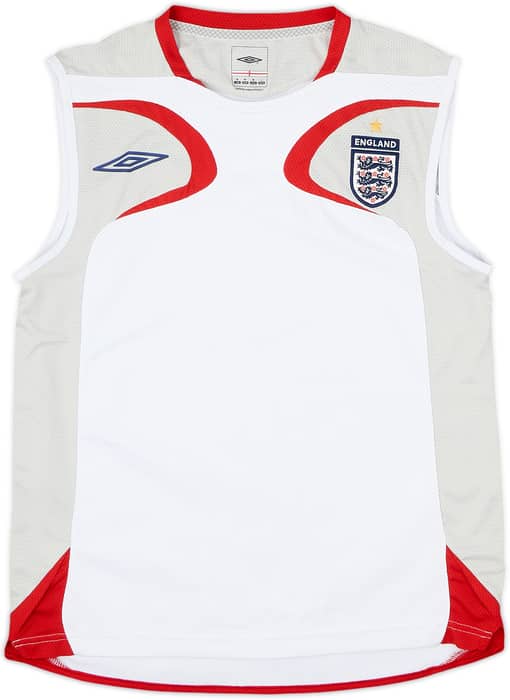 2007-08 England Umbro Training Vest - 9/10 - (M)