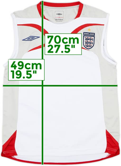 2007-08 England Umbro Training Vest - 9/10 - (M)