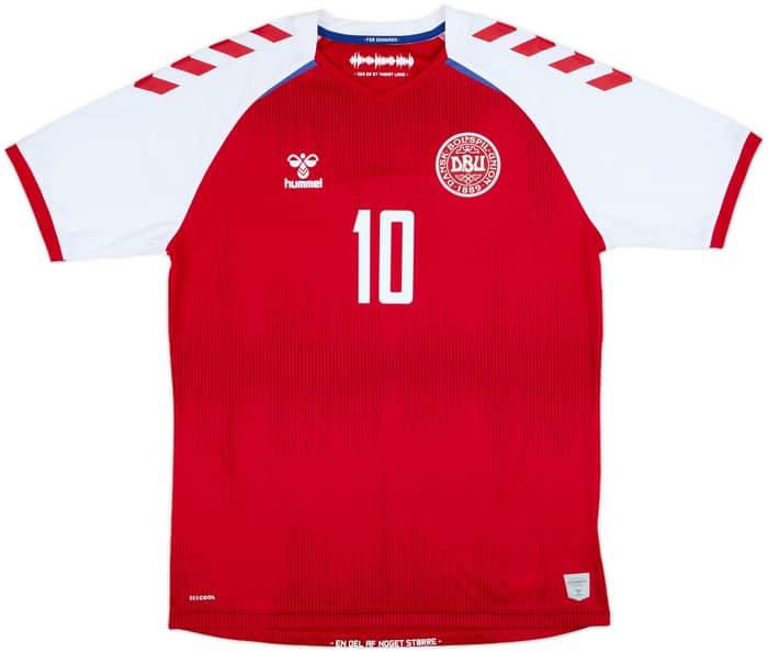 2020-21 Denmark Home Shirt Eriksen #10 - 8/10 - (L)
