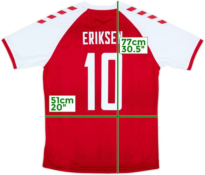 2020-21 Denmark Home Shirt Eriksen #10 - 8/10 - (L)