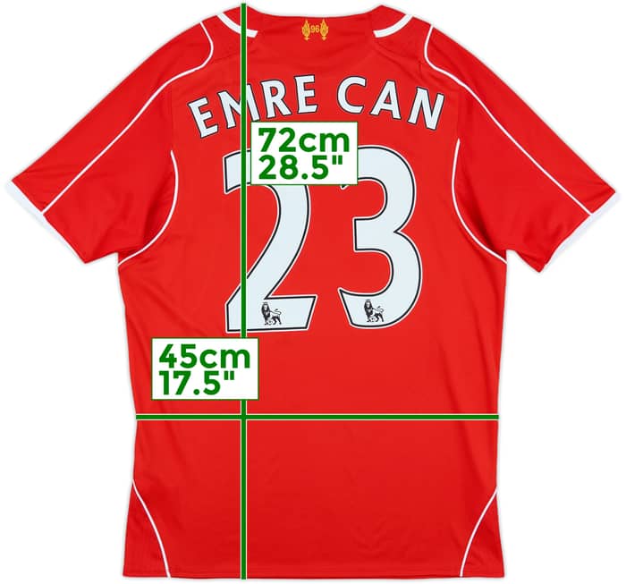 2014-15 Liverpool Home Shirt Emre Can #23 - 9/10 - (S)