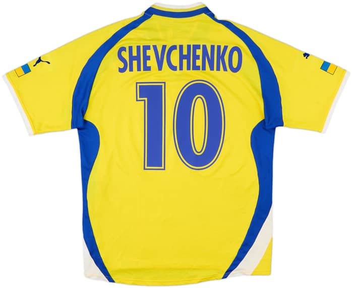 2000-02 Ukraine Home Shirt Schevchenko #10 - 6/10 - (L)