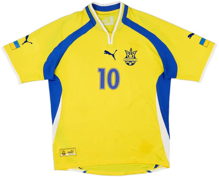 2000-02 Ukraine Home Shirt Schevchenko #10 - 6/10 - (L)