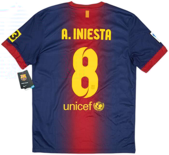 Camiseta de local del Barcelona 2012-13 A.Iniesta #8 (M)