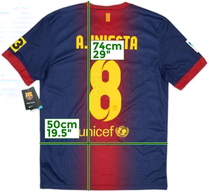 Camiseta de local del Barcelona 2012-13 A.Iniesta #8 (M)