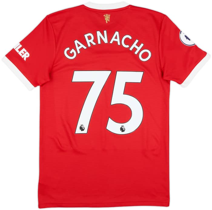 2021-22 Manchester United Home Shirt Garnacho #75 - 8/10 - (S)