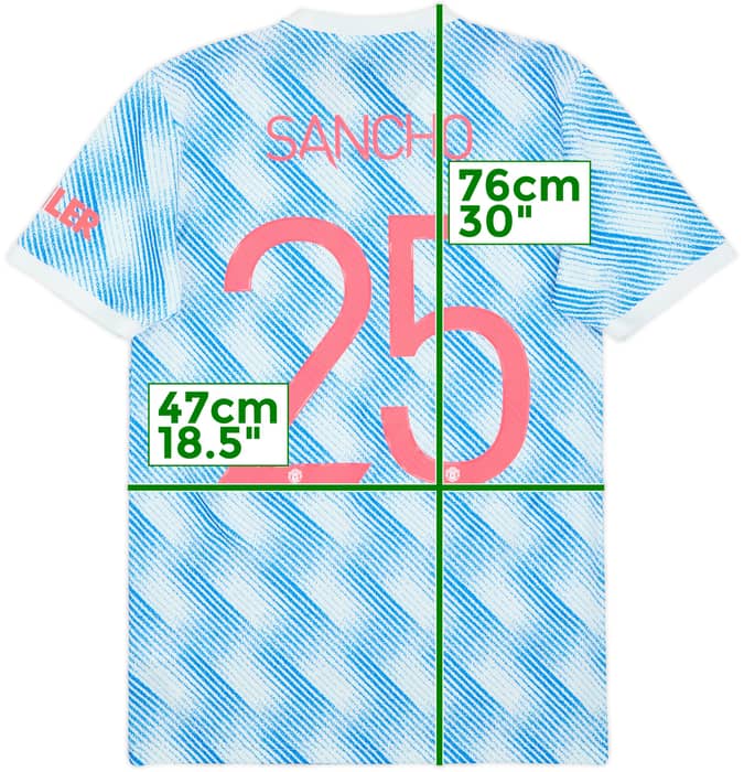 2021-22 Manchester United Away Shirt Sancho #25 (S)