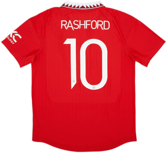 2022-23 Manchester United Authentic Home Shirt Rashford #10 - 8/10 - (L)