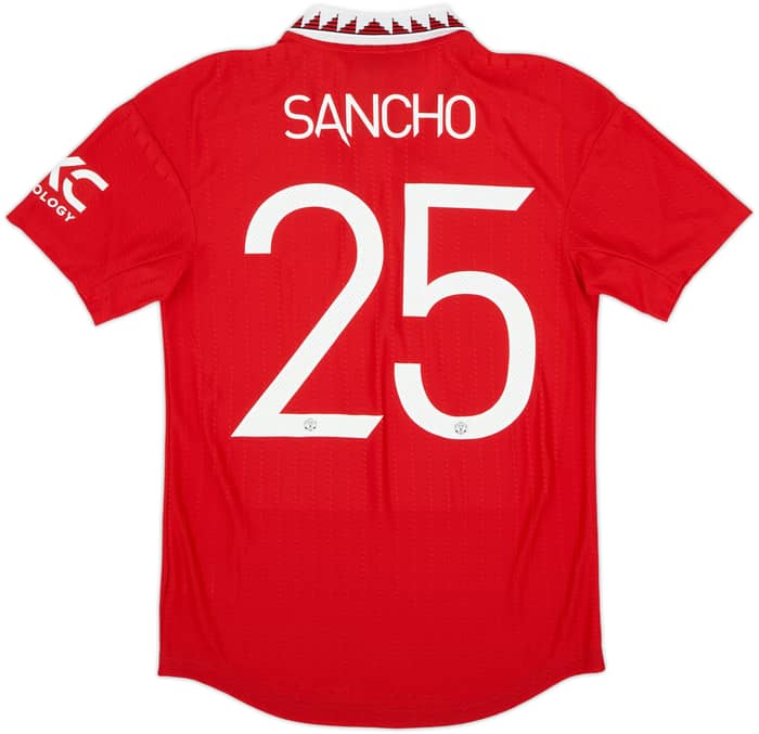 2022-23 Manchester United Authentic Home Shirt Sancho #25 (S)