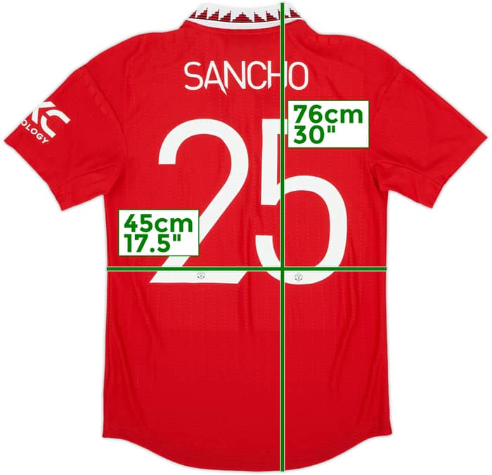 2022-23 Manchester United Authentic Home Shirt Sancho #25 (S)