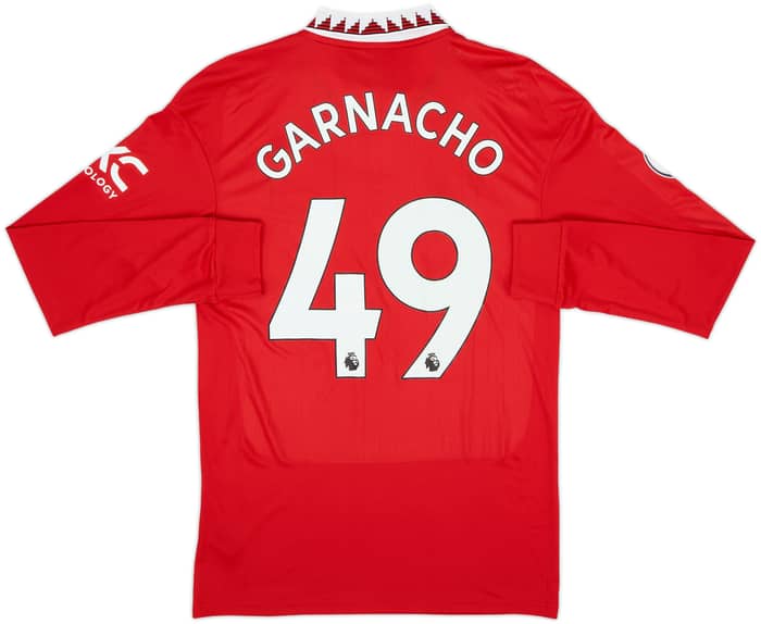 2022-23 Manchester United Home L/S Shirt Garnacho #49 (S)