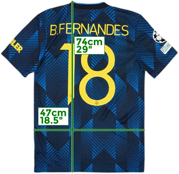 2021-22 Manchester United Third Shirt B.Fernandes #18 (S)