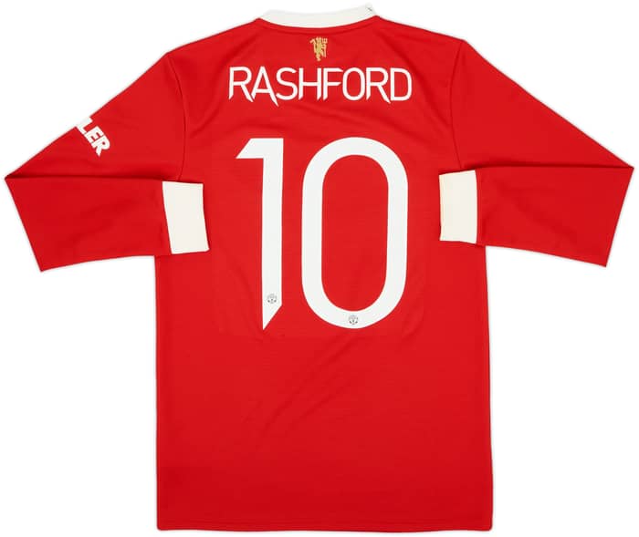 2021-22 Manchester United Home L/S Shirt Rashford #10 (S)