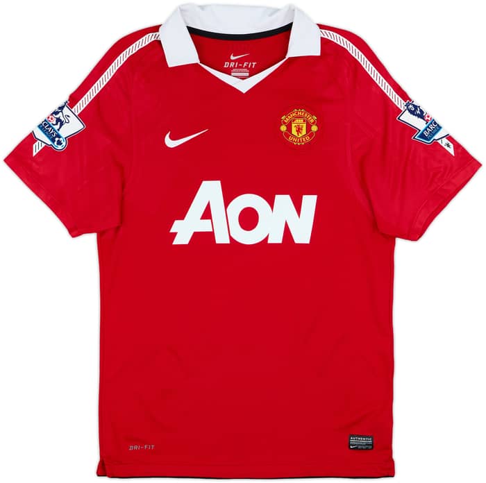 2010-11 Manchester United Home Shirt Scholes #18 - 9/10 - (S)
