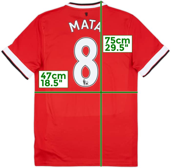 2014-15 Manchester United Home Shirt Mata #8 - 9/10 - (S)