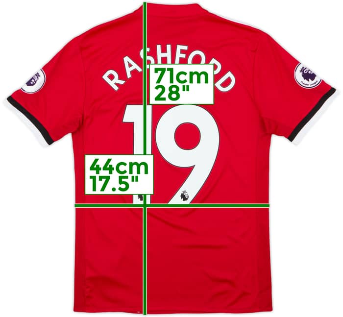 2017-18 Manchester United Home Shirt Rashford #19 - 6/10 - (S)