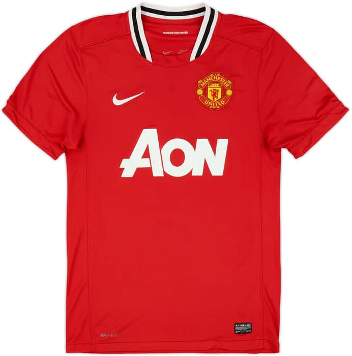 2011-12 Manchester United Home Shirt Vidic #15 - 6/10 - (S)