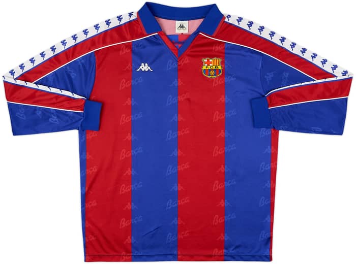 1992-95 Barcelona Home L/S Shirt #10 - 9/10 - (XL)