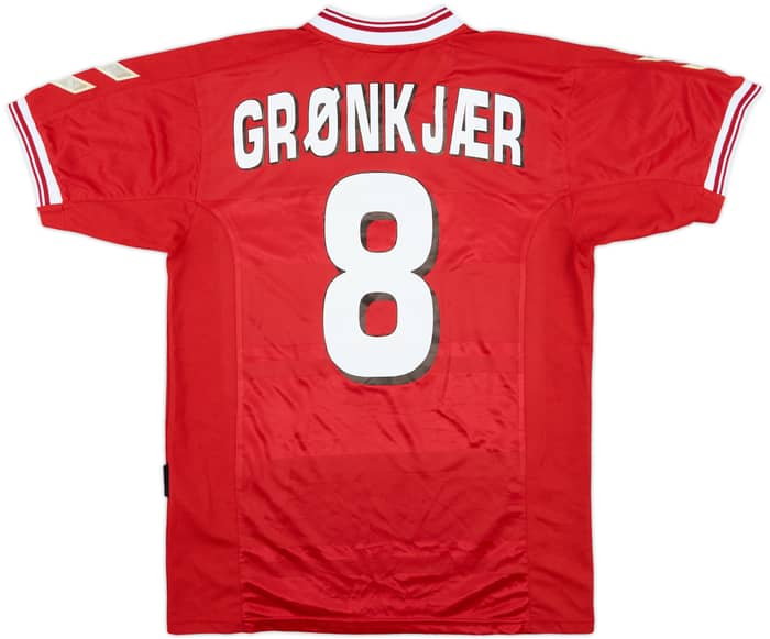 2000-02 Denmark Home Shirt Gronkjaer #8 - 7/10 - (M)
