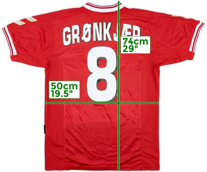 2000-02 Denmark Home Shirt Gronkjaer #8 - 7/10 - (M)