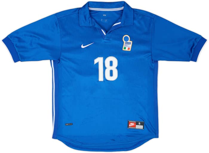 1997-98 Italy Home Shirt Baggio R.#18 - 8/10 - (S)