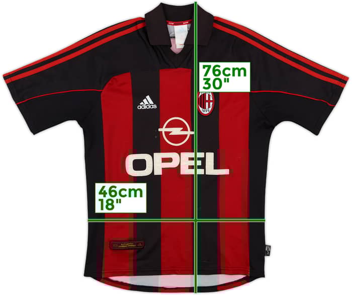 2000-02 AC Milan Home Shirt - 5/10 - (S)
