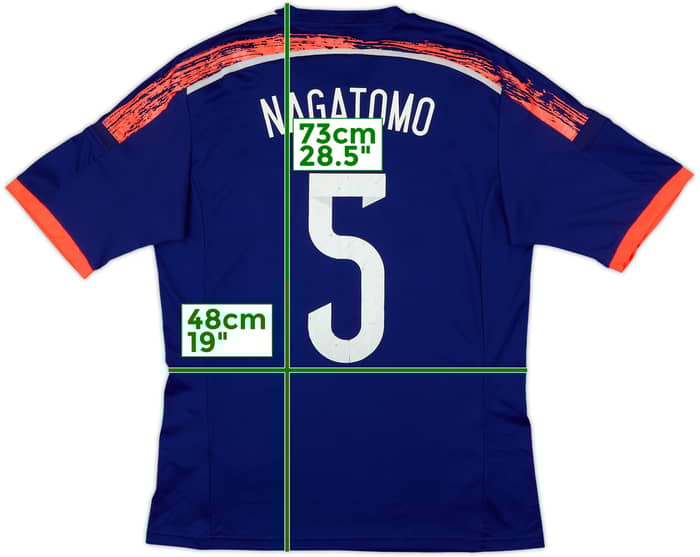 2013-15 Japan Home Shirt Nagatomo #5 - 6/10 - (M)