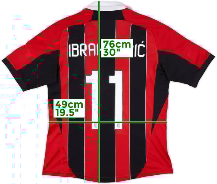 2012-13 AC Milan Home Shirt Ibrahimovic #11 - 8/10 - (XL)