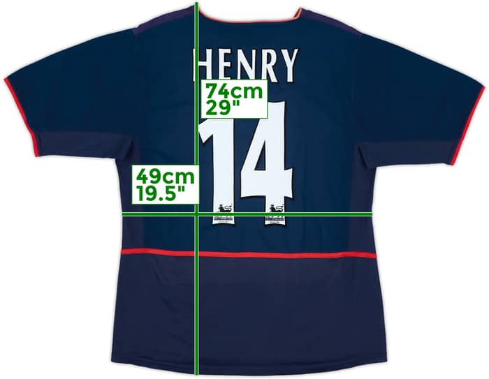 2002-04 Arsenal Away Shirt Henry #14 - 7/10 - (L)