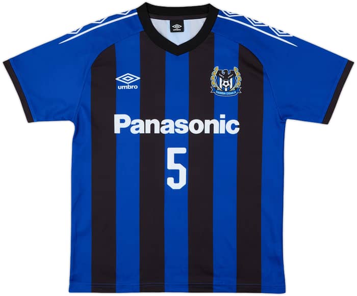 2016-17 Gamba Osaka Basic Home Shirt Miura #5 - 10/10 - (M)