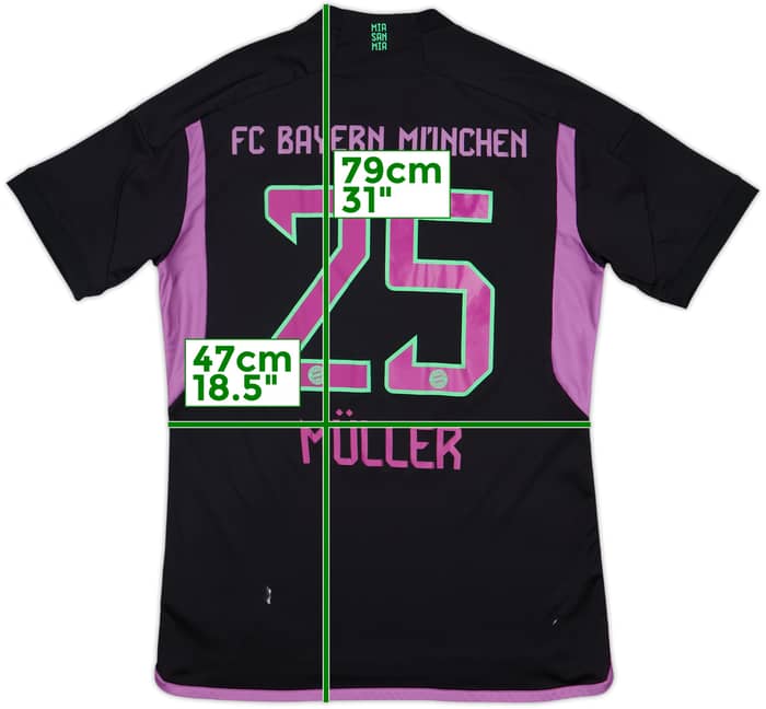 2023-24 Bayern Munich Away Shirt Muller #25 - 6/10 - (M)