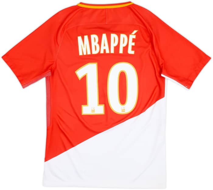 2017-18 Monaco Home Shirt Mbappe #10 - 7/10 - (S)