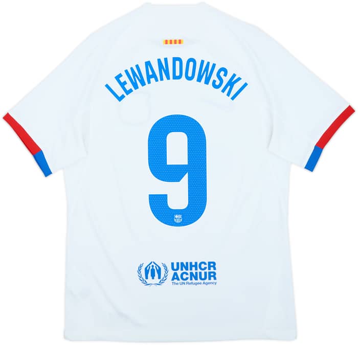 2023-24 Barcelona Away Shirt Lewandowski #9 - 9/10 - (M)