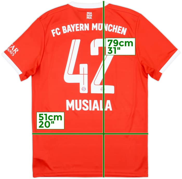 2022-23 Bayern Munich Home Shirt Musiala #42 - 9/10 - (M)