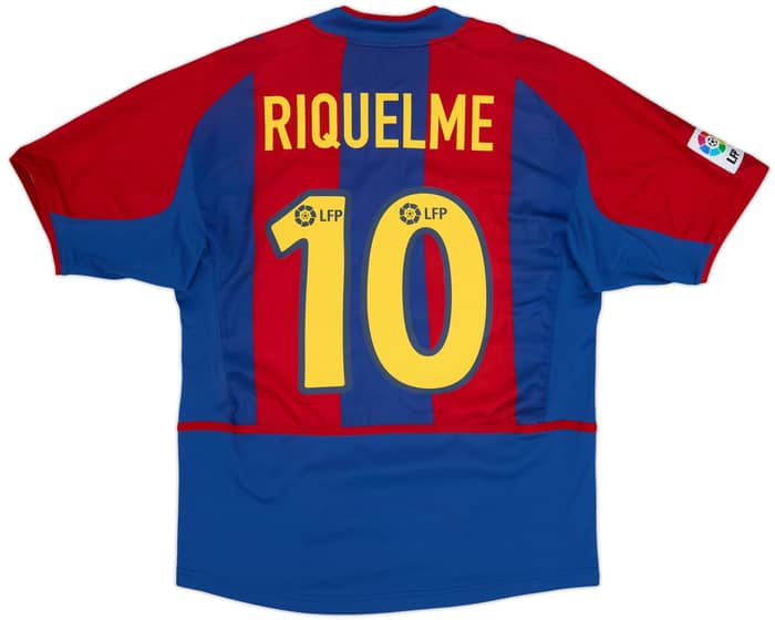 2002-03 Barcelona Home Shirt Riquelme #10 - 8/10 - (S)