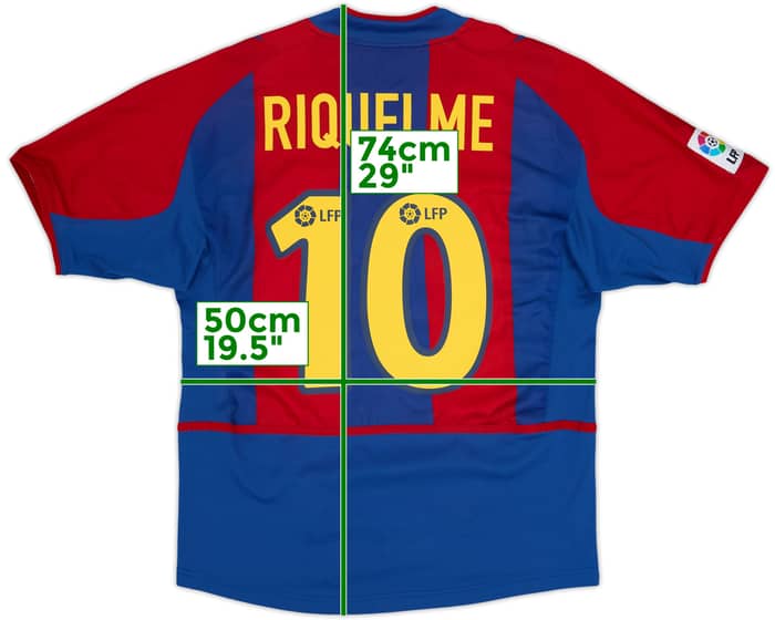 2002-03 Barcelona Home Shirt Riquelme #10 - 8/10 - (S)