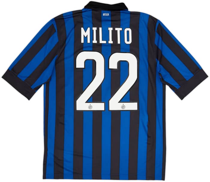 2011-12 Camiseta Local Inter de Milán Milito #22 - 8/10 - (M)